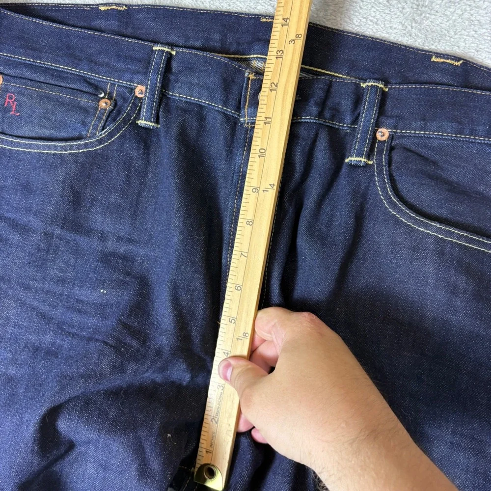 Polo Ralph Lauren Jeans Men 40x32 (Fits 42x34) Slim Fit Dark Wash‎ Indigo Denim